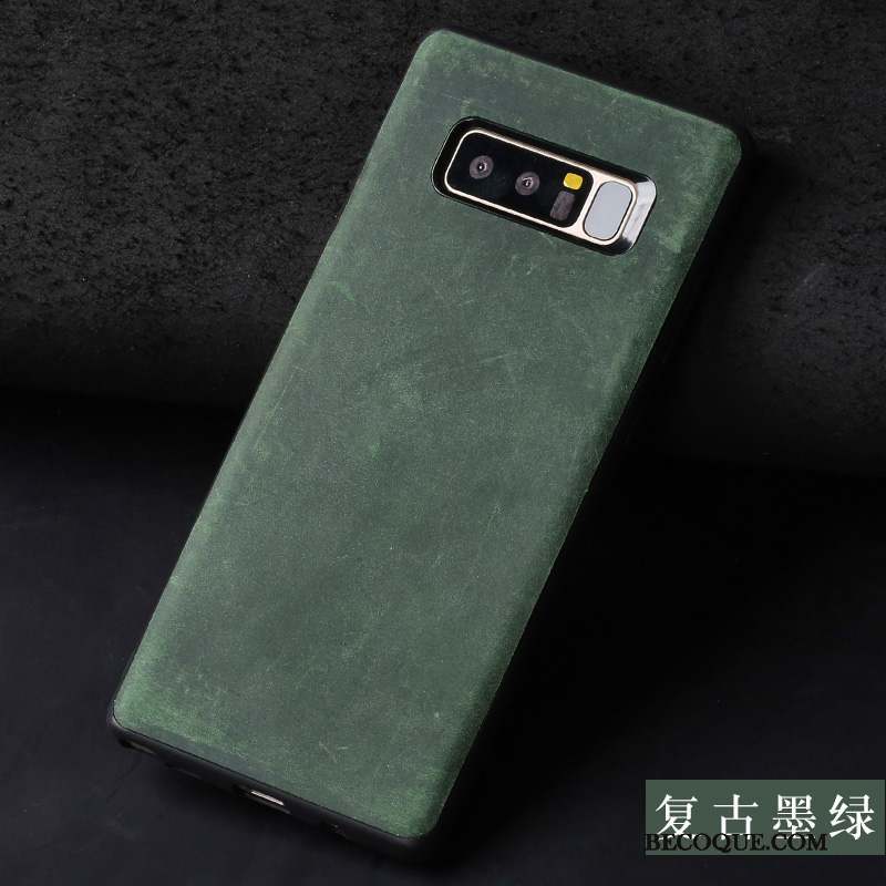 Samsung Galaxy Note 8 Coque De Téléphone Personnalité Créatif Cuir Véritable Incassable Étui