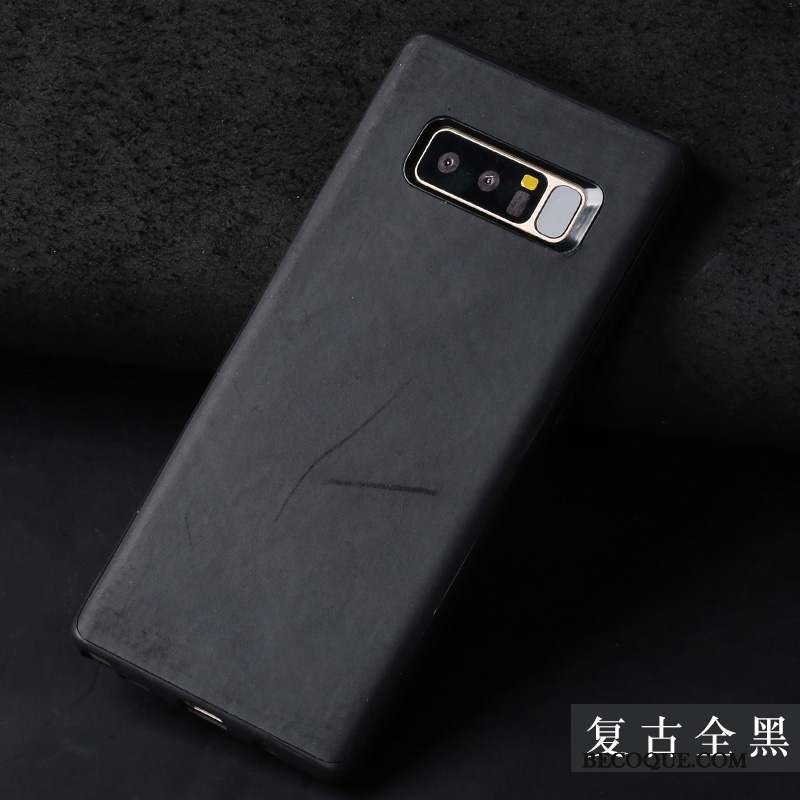 Samsung Galaxy Note 8 Coque De Téléphone Personnalité Créatif Cuir Véritable Incassable Étui