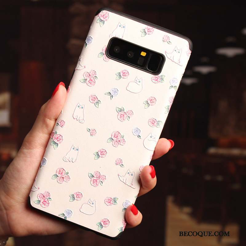 Samsung Galaxy Note 8 Coque De Téléphone Tout Compris Dessin Animé Rose Protection Incassable