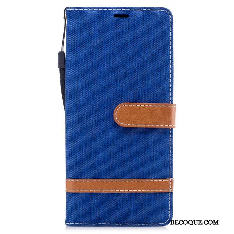 Samsung Galaxy Note 8 Coque En Denim Tout Compris Protection Tendance Rouge Clamshell