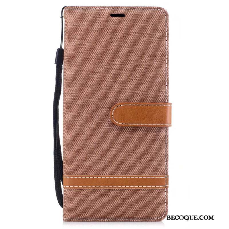 Samsung Galaxy Note 8 Coque En Denim Tout Compris Protection Tendance Rouge Clamshell