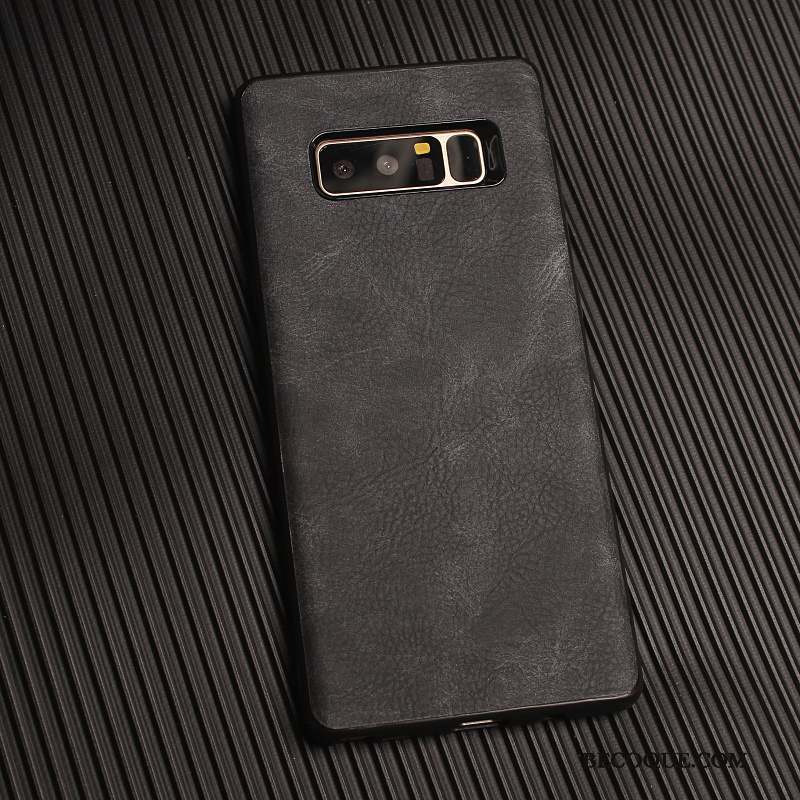 Samsung Galaxy Note 8 Coque Foncé Protection Créatif Personnalité Délavé En Daim Étui