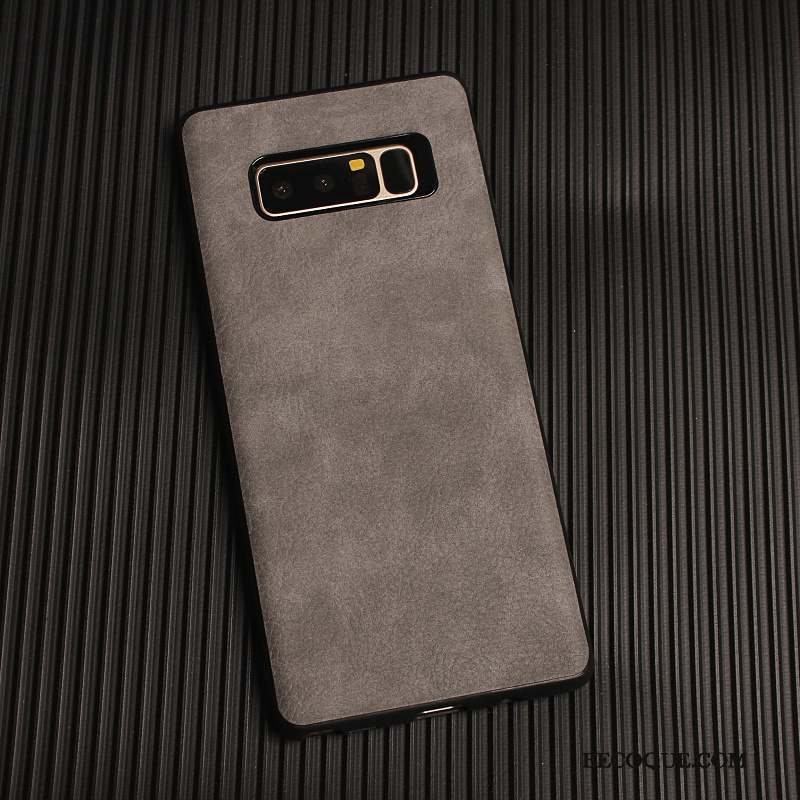 Samsung Galaxy Note 8 Coque Foncé Protection Créatif Personnalité Délavé En Daim Étui