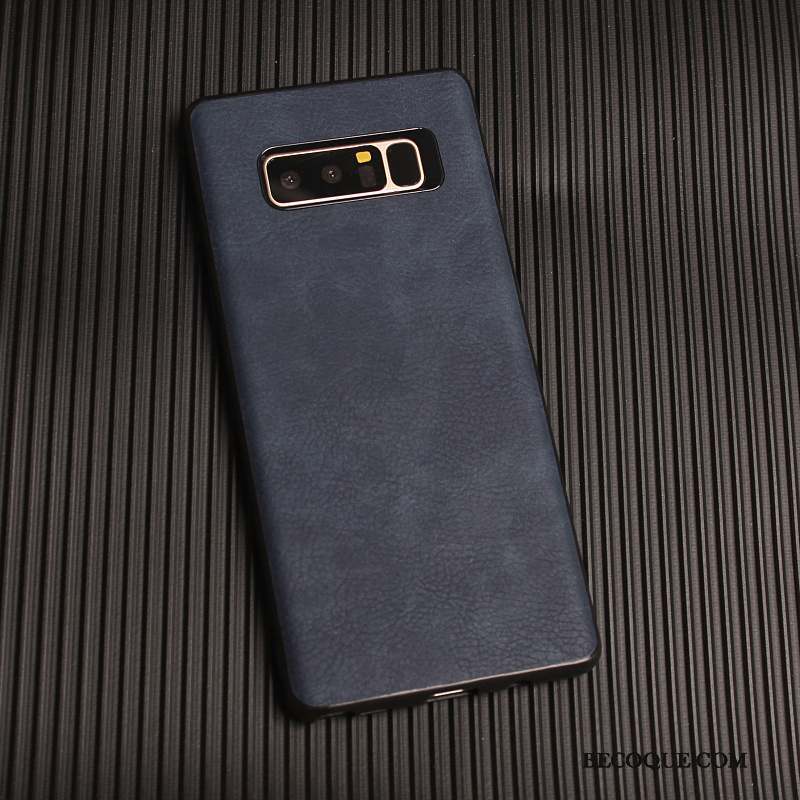 Samsung Galaxy Note 8 Coque Foncé Protection Créatif Personnalité Délavé En Daim Étui