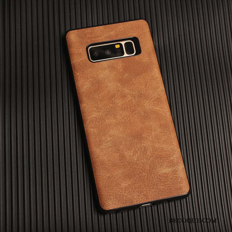 Samsung Galaxy Note 8 Coque Foncé Protection Créatif Personnalité Délavé En Daim Étui