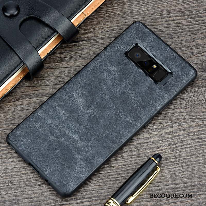 Samsung Galaxy Note 8 Coque Foncé Étui Tout Compris Gris Silicone Business