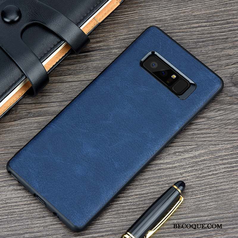 Samsung Galaxy Note 8 Coque Foncé Étui Tout Compris Gris Silicone Business