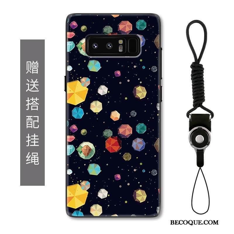 Samsung Galaxy Note 8 Coque Personnalité Protection Étui Noir Créatif Ciel Étoilé