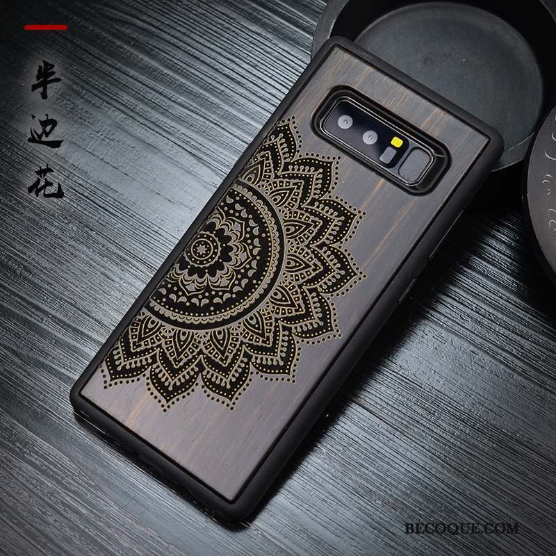 Samsung Galaxy Note 8 Coque Tout Compris Étui Luxe Incassable Protection Bois Massif