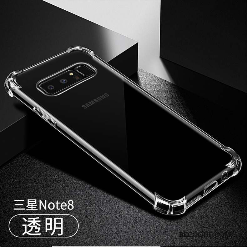 Samsung Galaxy Note 8 Coque Transparent Fluide Doux Incassable Très Mince Silicone Protection