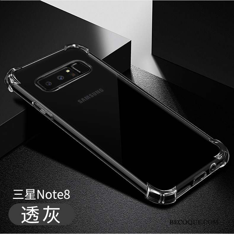 Samsung Galaxy Note 8 Coque Transparent Fluide Doux Incassable Très Mince Silicone Protection