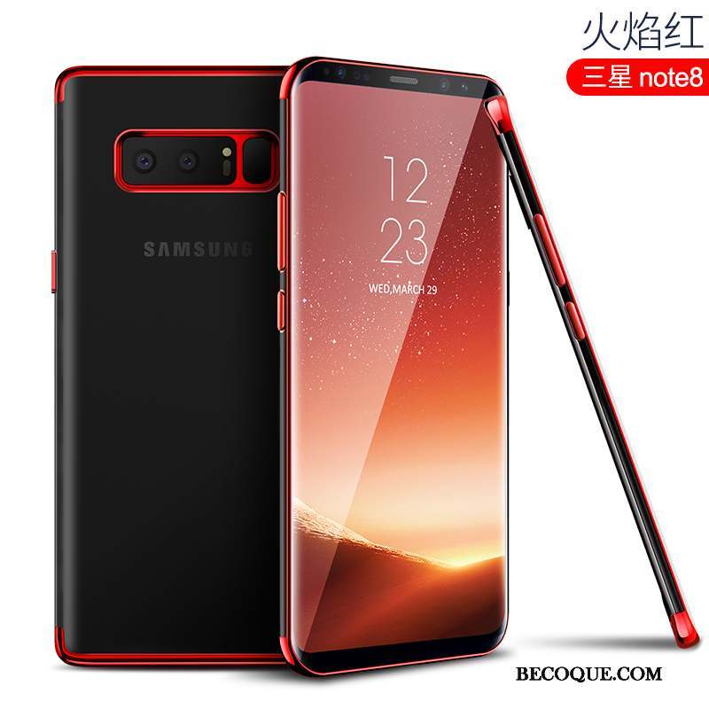 Samsung Galaxy Note 8 Coque Étui Très Mince Créatif Tout Compris Silicone Rouge