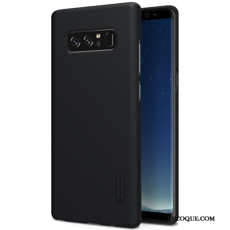 Samsung Galaxy Note 8 Délavé En Daim Étui Protection Coque Blanc Difficile