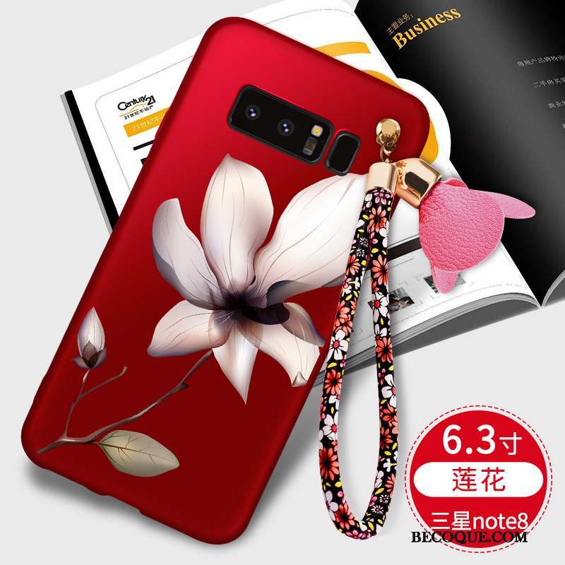 Samsung Galaxy Note 8 Fluide Doux Coque De Téléphone Étui Silicone Ornements Suspendus Tendance