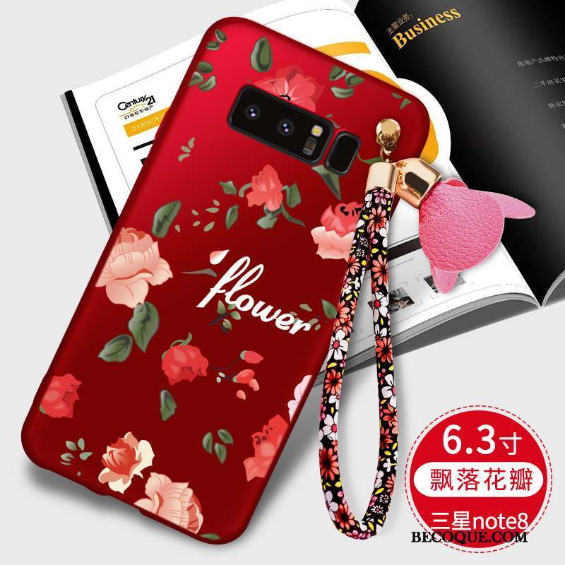 Samsung Galaxy Note 8 Fluide Doux Coque De Téléphone Étui Silicone Ornements Suspendus Tendance