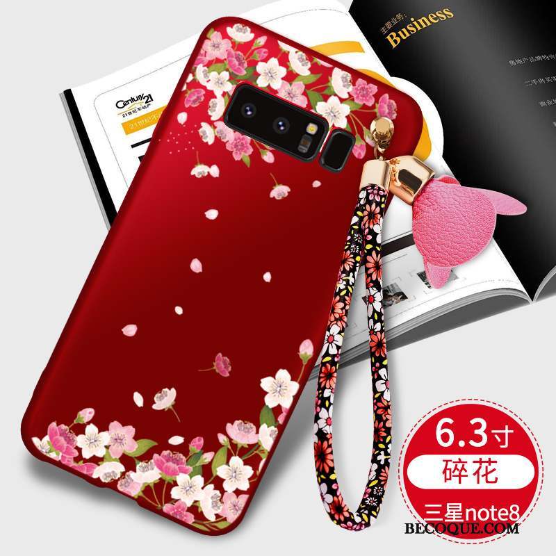 Samsung Galaxy Note 8 Fluide Doux Coque De Téléphone Étui Silicone Ornements Suspendus Tendance