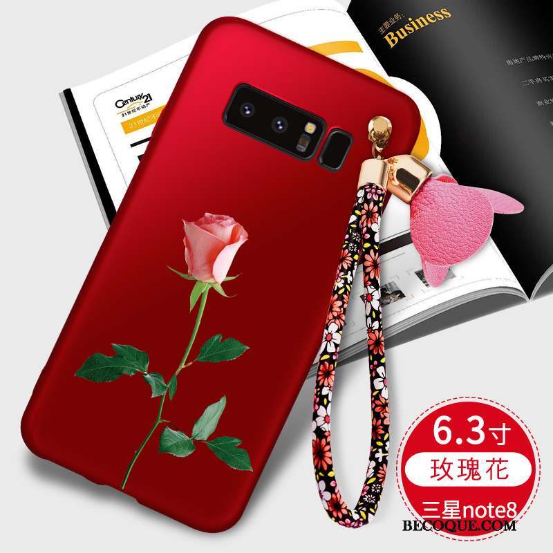 Samsung Galaxy Note 8 Fluide Doux Coque De Téléphone Étui Silicone Ornements Suspendus Tendance