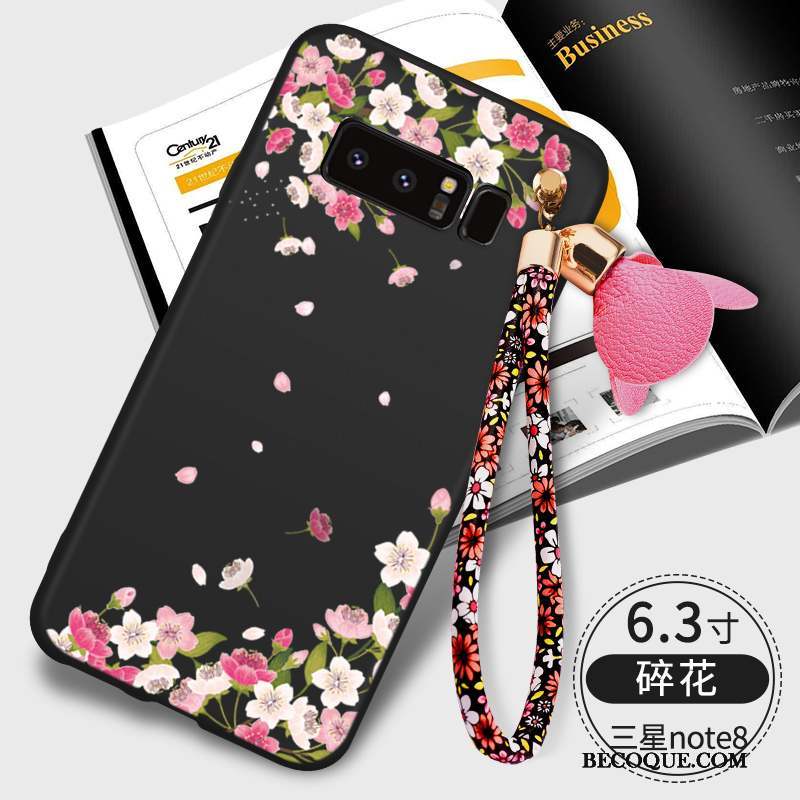 Samsung Galaxy Note 8 Fluide Doux Coque De Téléphone Étui Silicone Ornements Suspendus Tendance