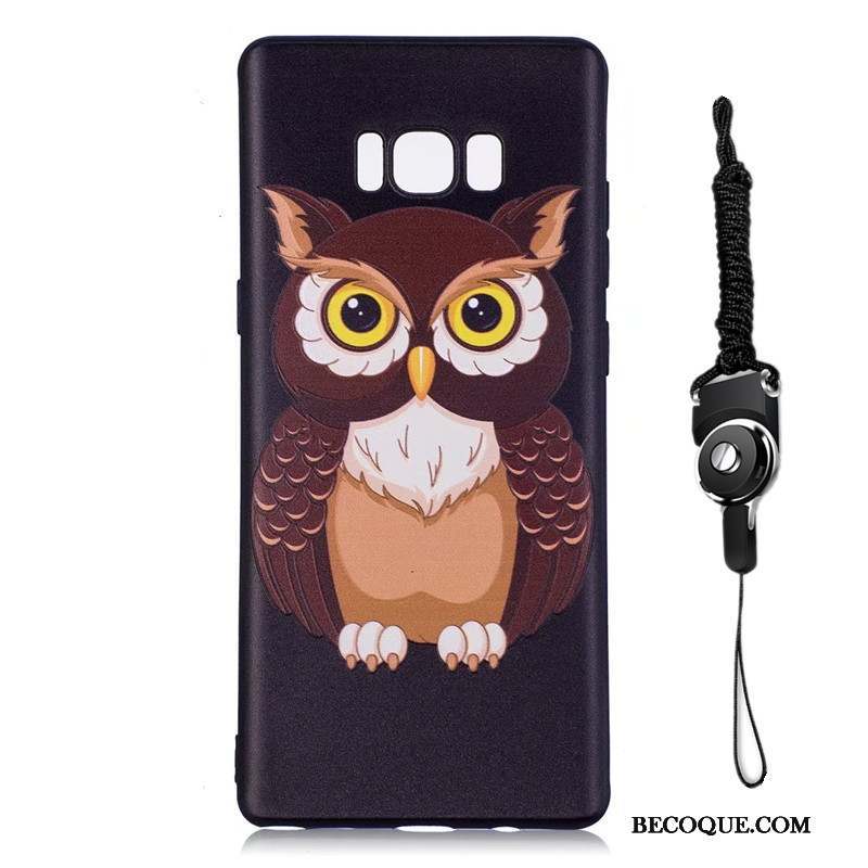 Samsung Galaxy Note 8 Fluide Doux Étui Fleurs Noir Coque Peinture