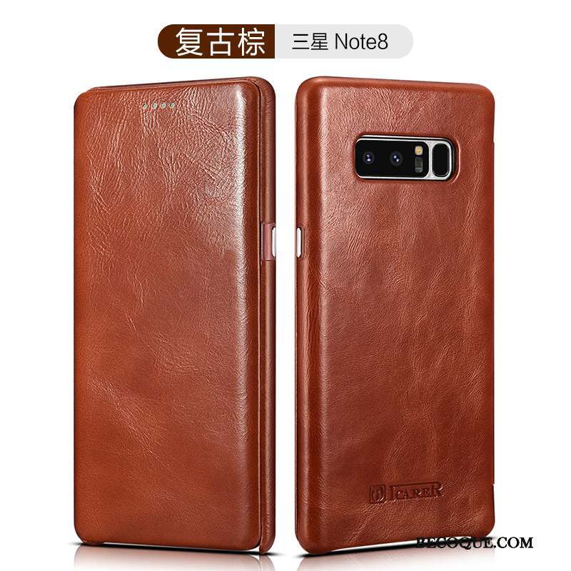 Samsung Galaxy Note 8 Housse Étui En Cuir Business Protection Coque De Téléphone Téléphone Portable