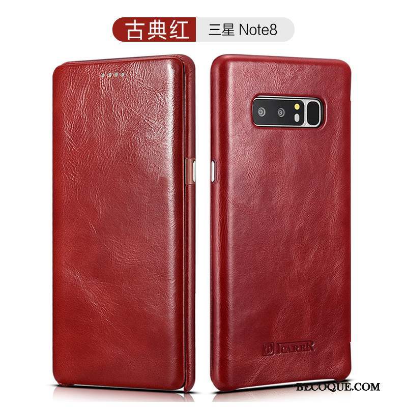 Samsung Galaxy Note 8 Housse Étui En Cuir Business Protection Coque De Téléphone Téléphone Portable