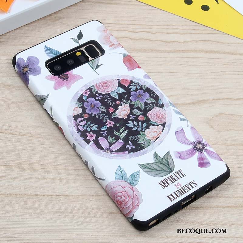 Samsung Galaxy Note 8 Incassable Silicone Coque Fluide Doux Fleurs De Téléphone