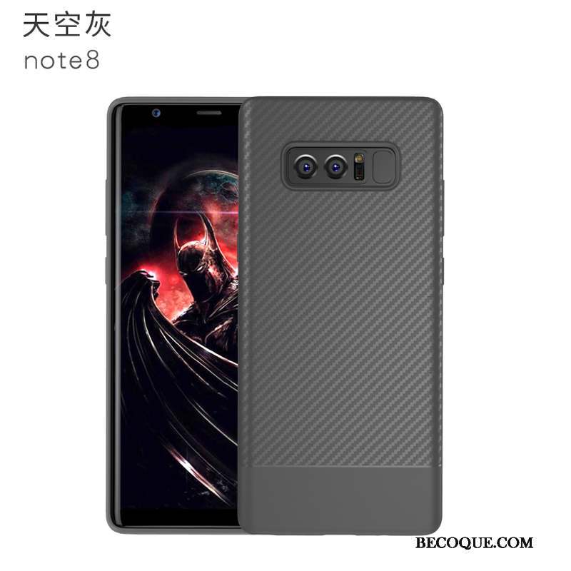 Samsung Galaxy Note 8 Incassable Silicone Noir Fluide Doux Coque De Téléphone Tendance