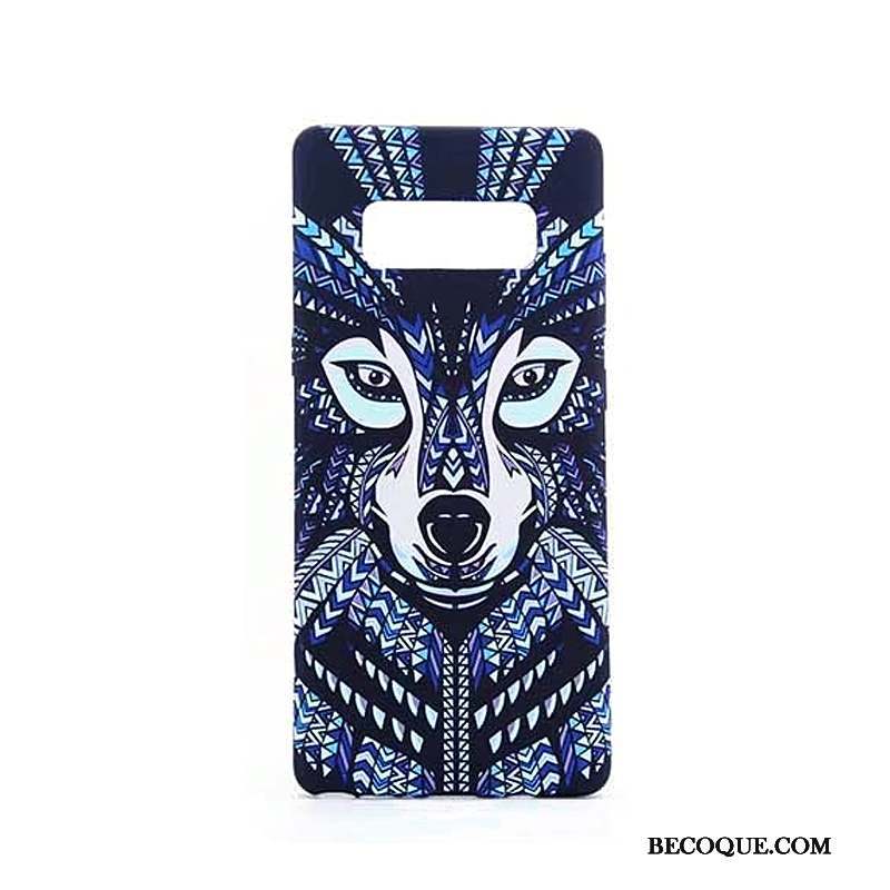 Samsung Galaxy Note 8 Lumineuses Coque De Téléphone Dessin Animé Gaufrage Fluide Doux Délavé En Daim