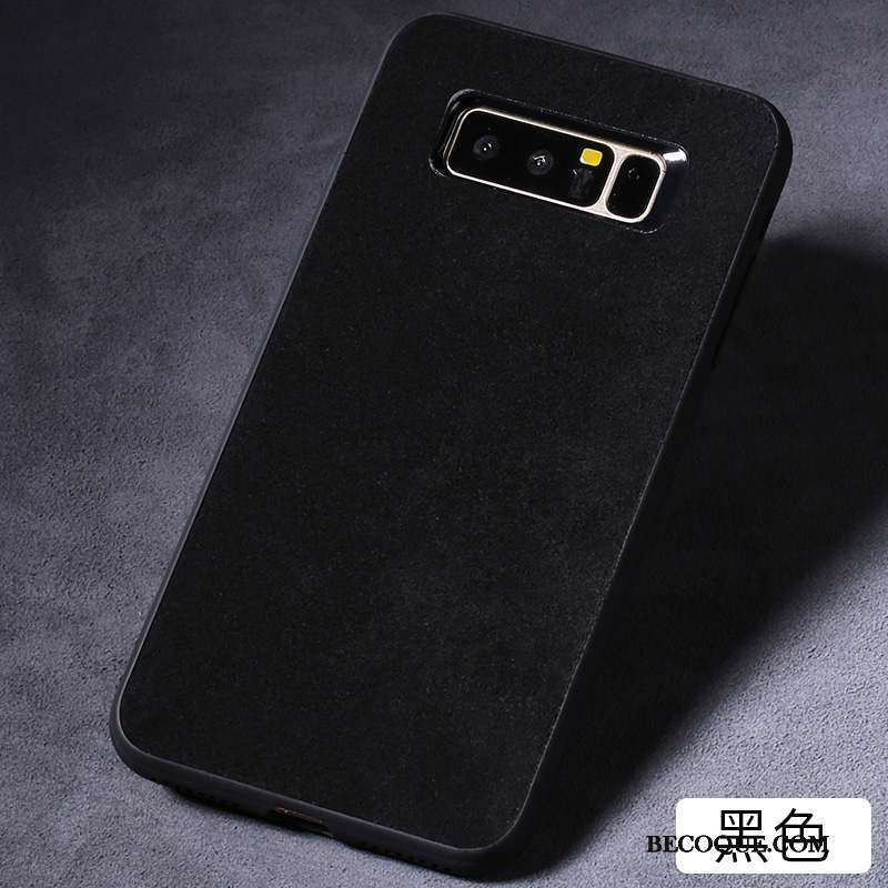 Samsung Galaxy Note 8 Marque De Tendance Coque De Téléphone Étui En Cuir Personnalité Daim Fourrure Créatif