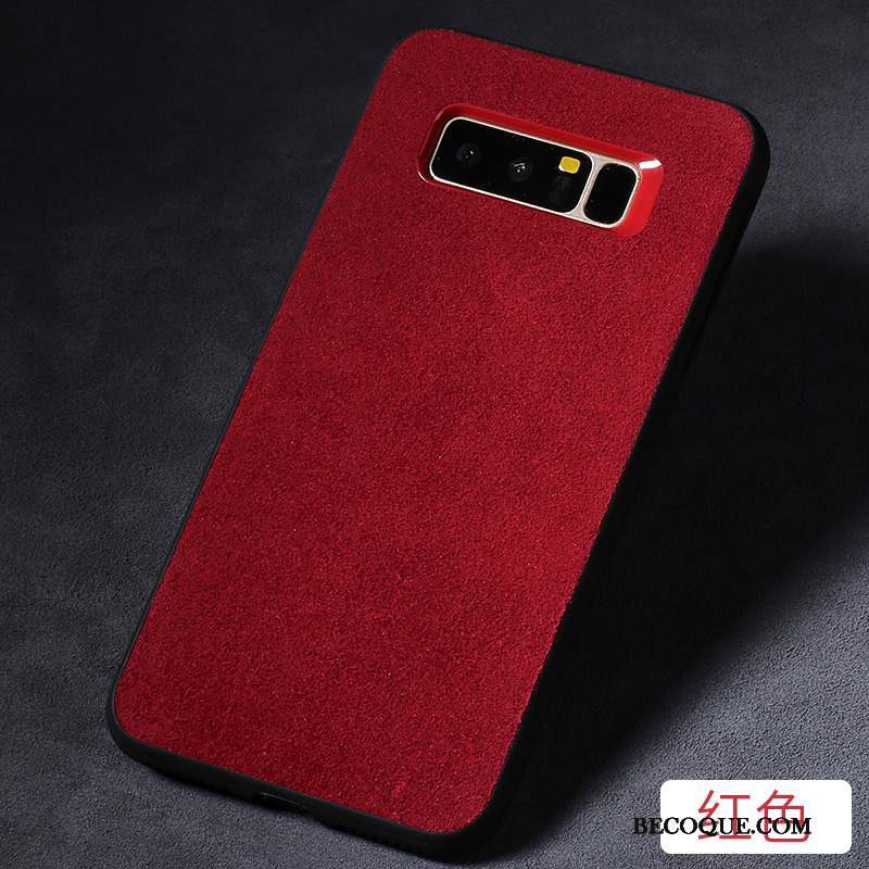 Samsung Galaxy Note 8 Marque De Tendance Coque De Téléphone Étui En Cuir Personnalité Daim Fourrure Créatif