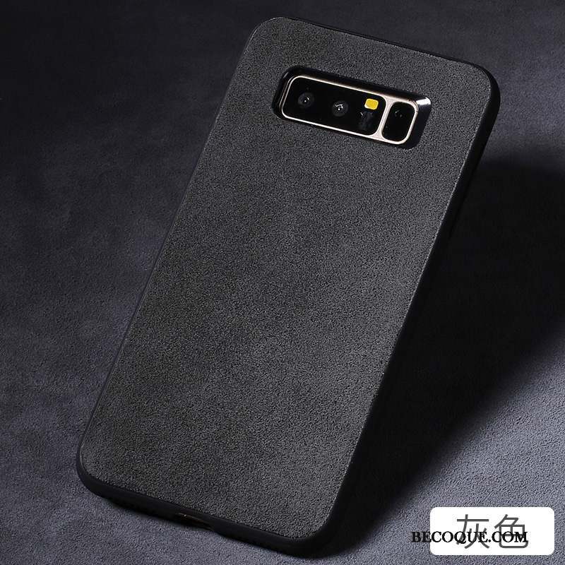 Samsung Galaxy Note 8 Marque De Tendance Coque De Téléphone Étui En Cuir Personnalité Daim Fourrure Créatif