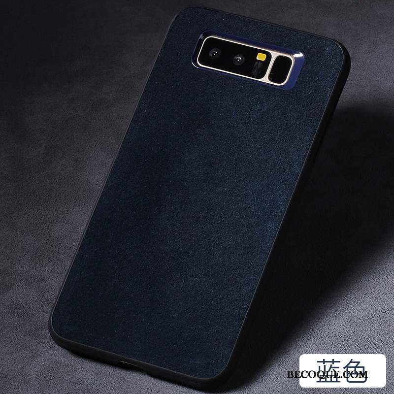 Samsung Galaxy Note 8 Marque De Tendance Coque De Téléphone Étui En Cuir Personnalité Daim Fourrure Créatif