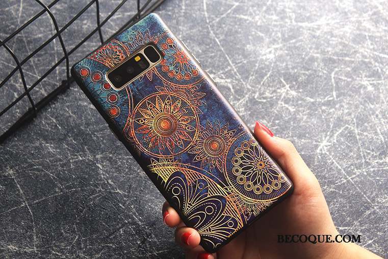 Samsung Galaxy Note 8 Modèle Fleurie Multicolore Protection Incassable Coque De Téléphone Fluide Doux