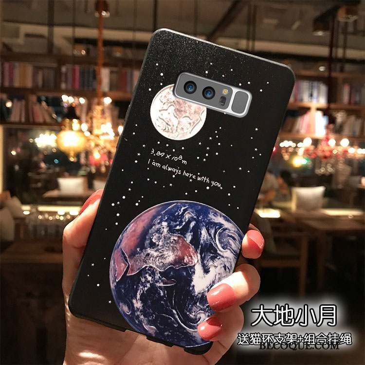 Samsung Galaxy Note 8 Noir Coque De Téléphone Étui Tendance Dessin Animé Ornements Suspendus