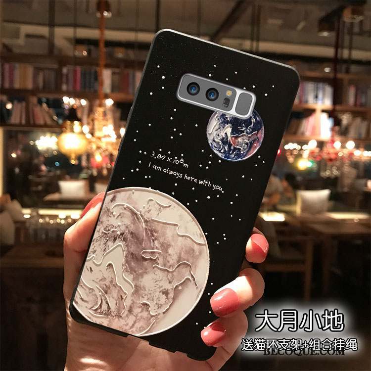 Samsung Galaxy Note 8 Noir Coque De Téléphone Étui Tendance Dessin Animé Ornements Suspendus