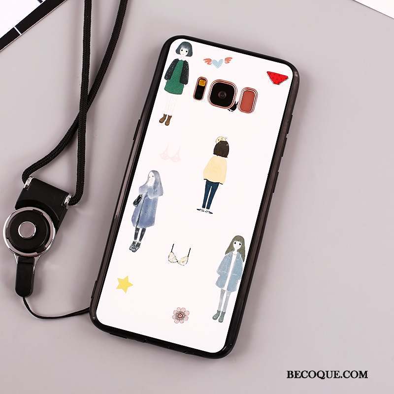 Samsung Galaxy Note 8 Ornements Suspendus Incassable Coque Blanc Étui Silicone