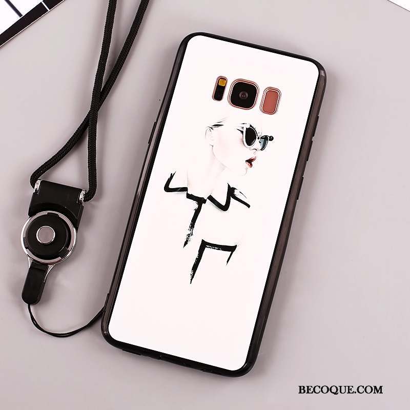 Samsung Galaxy Note 8 Ornements Suspendus Incassable Coque Blanc Étui Silicone