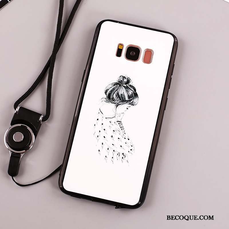 Samsung Galaxy Note 8 Ornements Suspendus Incassable Coque Blanc Étui Silicone