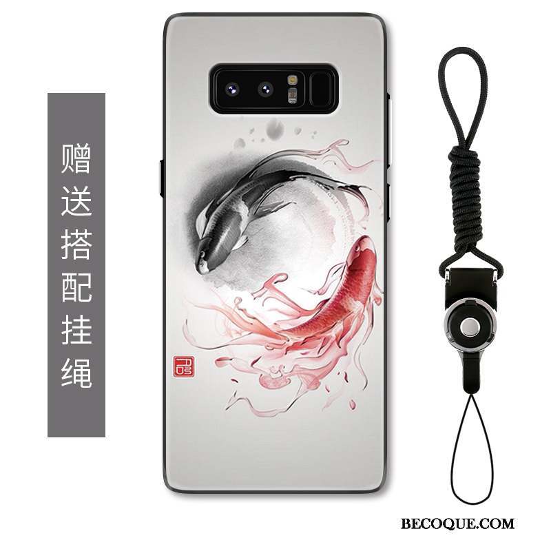 Samsung Galaxy Note 8 Personnalité Coque De Téléphone Étui Style Chinois Créatif Vert