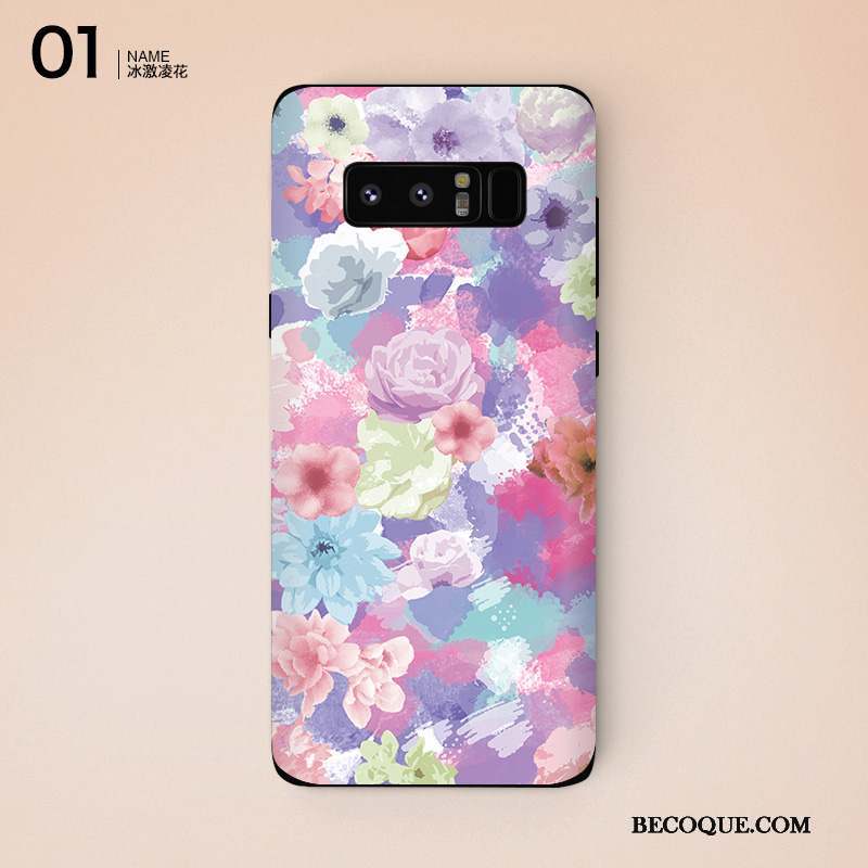 Samsung Galaxy Note 8 Personnalité Membrane Violet Protection Coque Couleur