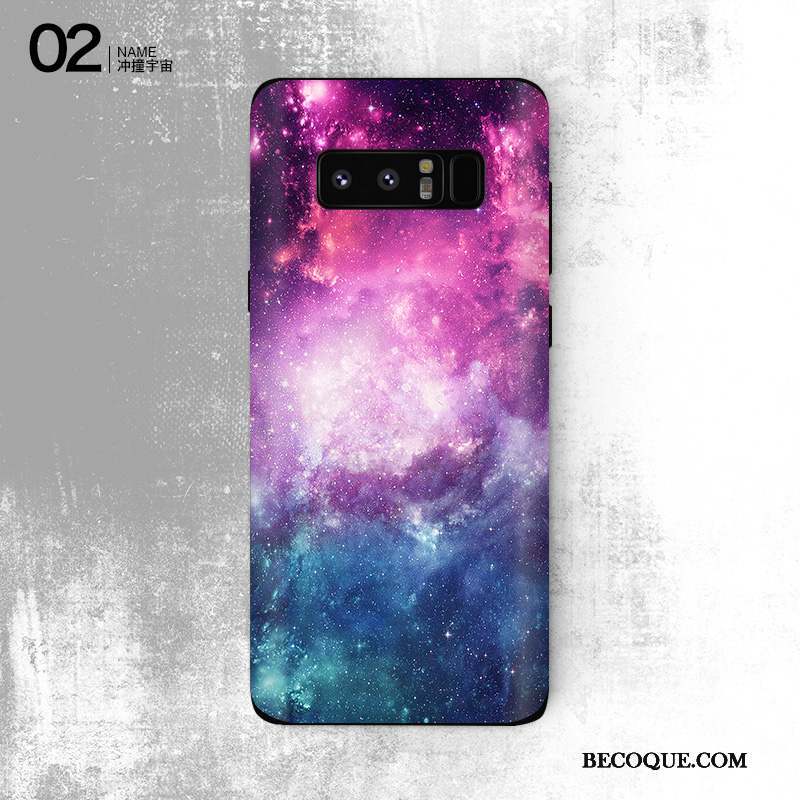 Samsung Galaxy Note 8 Personnalité Membrane Violet Protection Coque Couleur