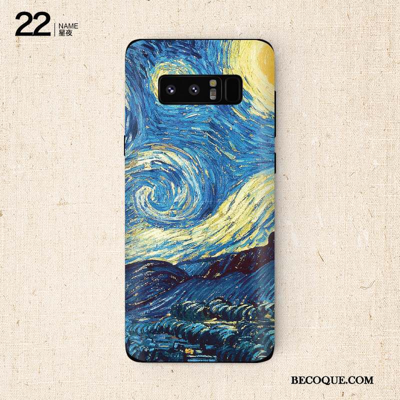 Samsung Galaxy Note 8 Personnalité Membrane Violet Protection Coque Couleur