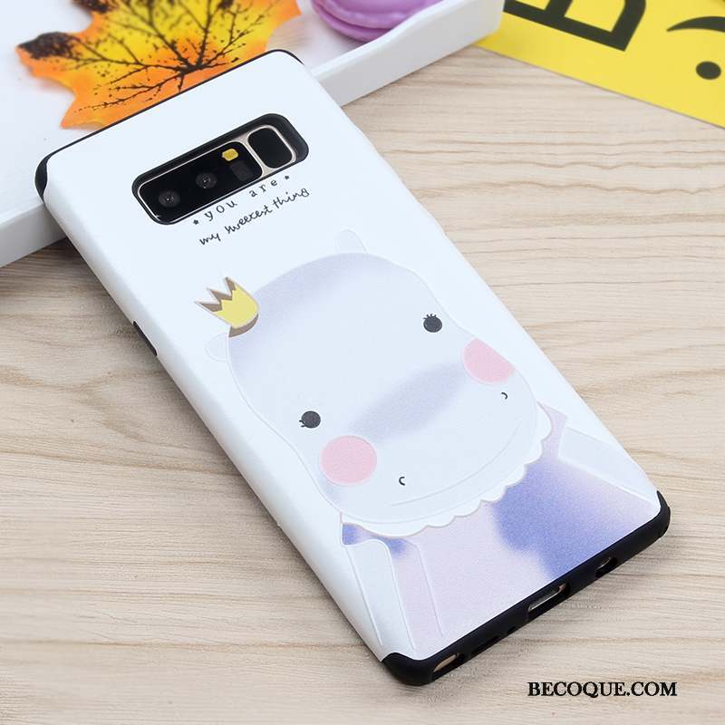 Samsung Galaxy Note 8 Silicone Blanc Fluide Doux Étui Incassable Coque De Téléphone