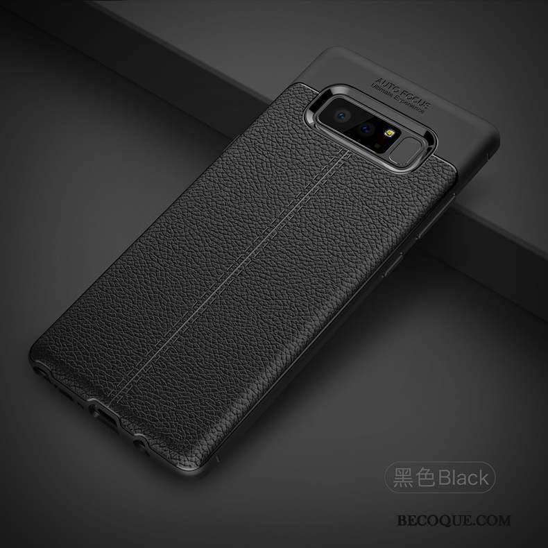 Samsung Galaxy Note 8 Tendance Bleu Litchi Coque De Téléphone Protection