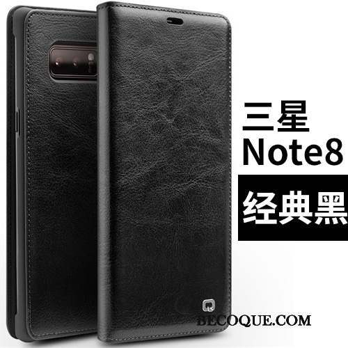 Samsung Galaxy Note 8 Étui Housse Protection Marron Coque De Téléphone Étui En Cuir