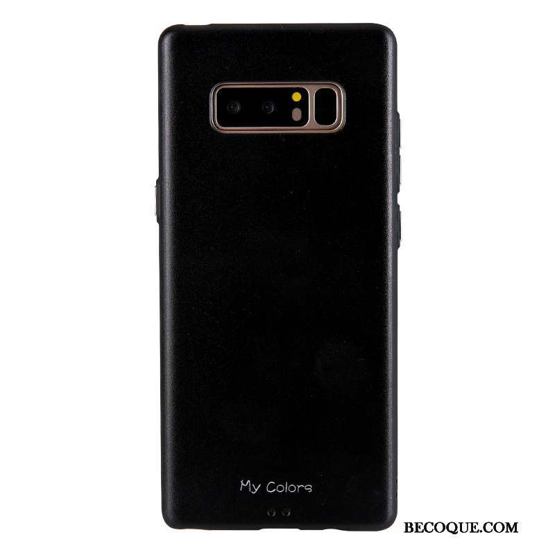 Samsung Galaxy Note 8 Étui Protection Coque De Téléphone Fluide Doux Noir Similicuir