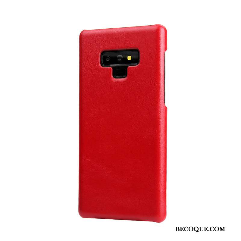 Samsung Galaxy Note 9 Bleu Cuir Délavé En Daim Coque Cuir Véritable Cuir Haut