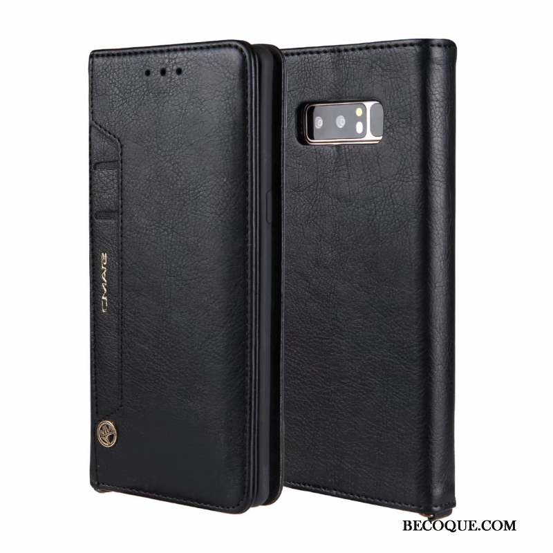 Samsung Galaxy Note 9 Coque De Téléphone Housse Étui En Cuir Protection Carte Incassable