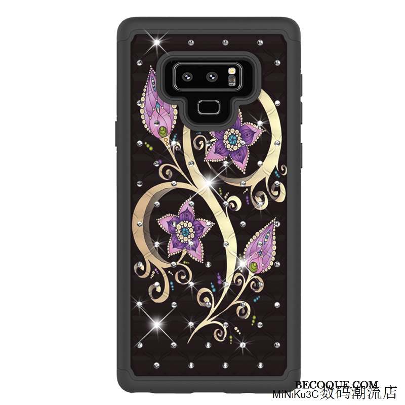 Samsung Galaxy Note 9 Coque De Téléphone Rouge Tout Compris Silicone Strass Personnalité