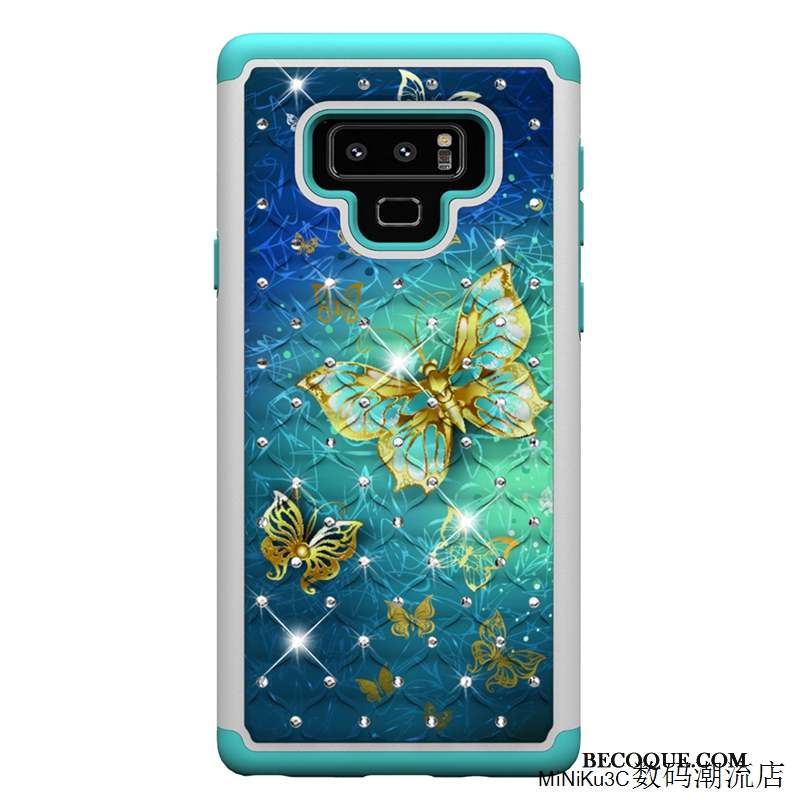 Samsung Galaxy Note 9 Coque De Téléphone Rouge Tout Compris Silicone Strass Personnalité